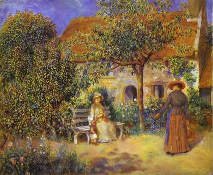 Pierre-Auguste Renoir Photo of painting Garden Scene in Britanny. Spain oil painting art